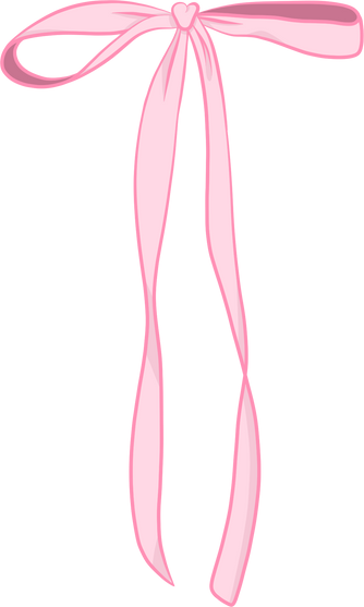 Coquette aesthetic Ribbon pink illustration